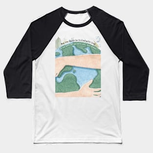 Earthly Symphony: Harmonious Bloom Design Baseball T-Shirt